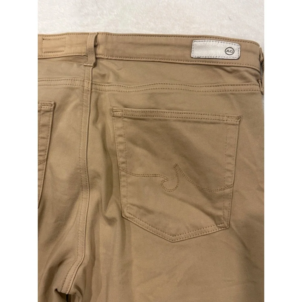 AG Adriano Goldschmied The Prima Mid-Rise Cigarette Pants Tan Khaki 31R‎ LS81434
